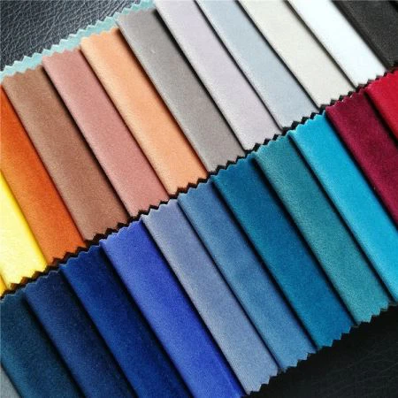 Poliester DTY Ħjut Plain Sufan miżbugħ Tessili Sufan Velvet