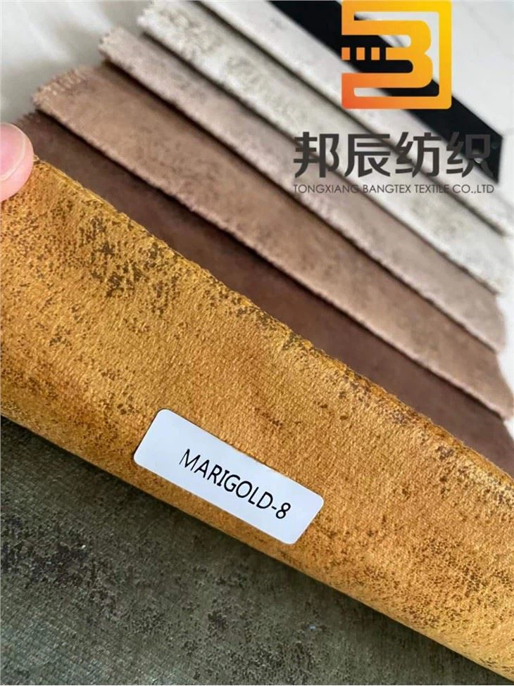 New Design Holland Velvet With Printed And Glue Emboss 100%Polyester